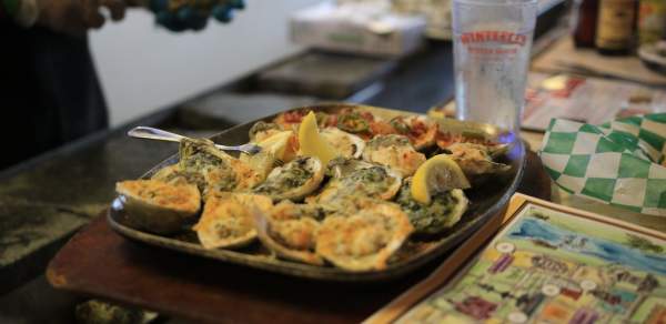 Plate of oysters
