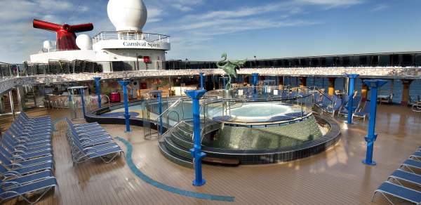 Carnival Spirit upper deck and pool