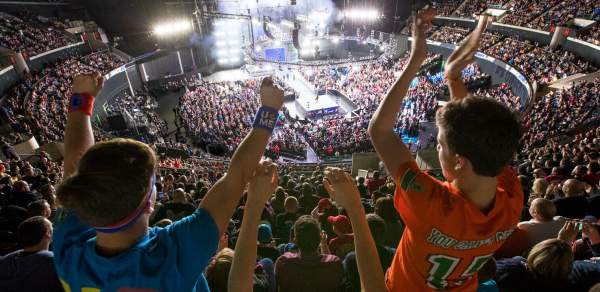 Crowd cheering