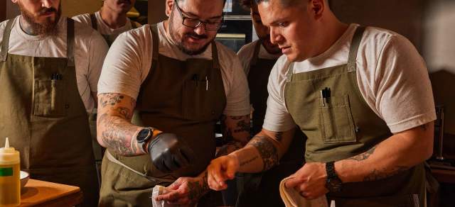 Chef Curiel preparing food at Alma Fonda Fina in Denver, Colorado