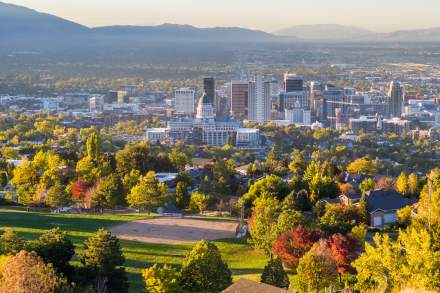 Salt Lake City in the fall.