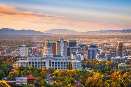 Salt Lake City in the fall.