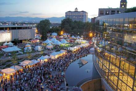 Library mall in Salt Lake during an arts festival.