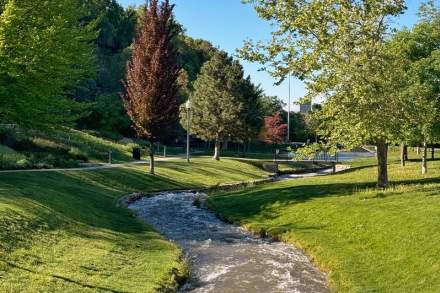 Image of the city creek canyon creek at memory grove
