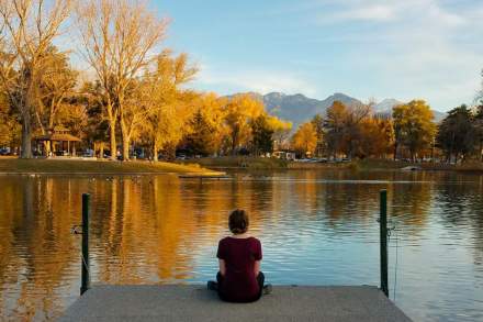 The autumn views are gorgeous at Liberty Park