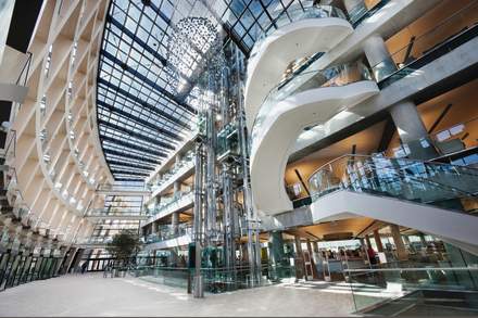 The large hall in the Salt Lake City Public Library
