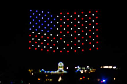 American Flag depicted in Drone show