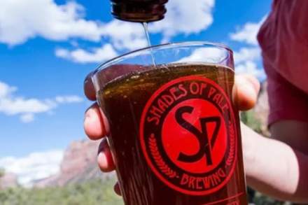 Shades of Pale Brewing glass with beer