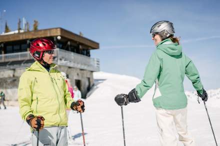 Skiers on the slope