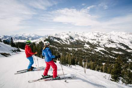 People Skiing at Brighton Resort