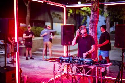 DJ Jesse Walker plays a set at 2022’s Open Streets.