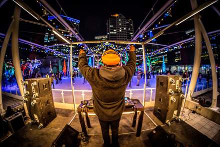 Every year, the live DJ sets the energy of the crowd at the rink.