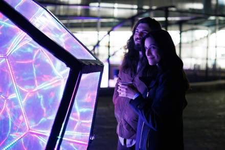 Visitors at ILLUMINATE can stay warm with hot drink options from food vendors.