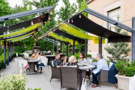 Image of people eating at a patio is Sugarhouse