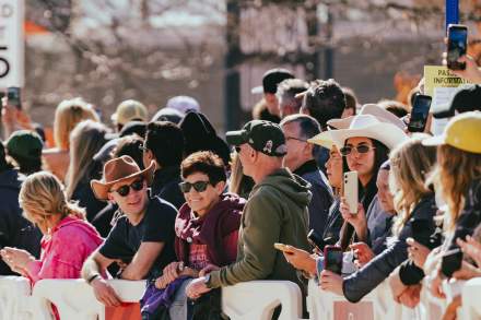 People watching the 2026 Winter Roundup event in Salt Lake City.