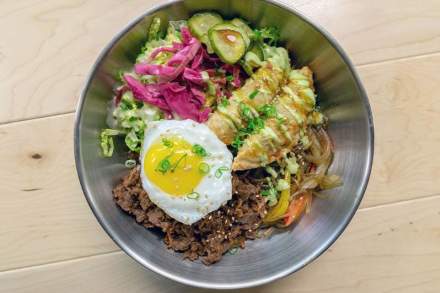 The Beef Rice Bowl at the Angry Korean
