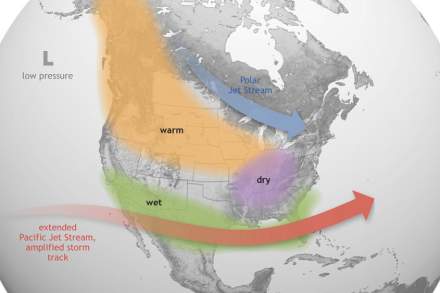 image of El Niño wintertime impacts from NOAA.
