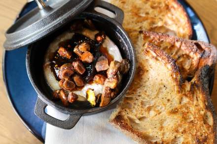Image of the Baked Brie at the Hearth and Hill in Sugarhouse, Salt Lake.