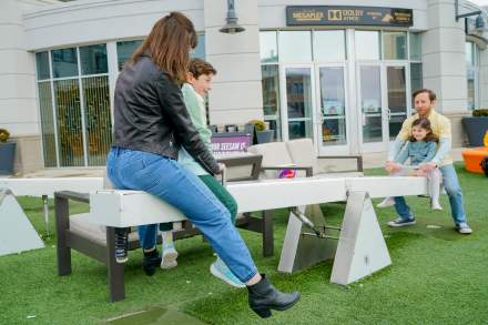 The Gateway has many interactive structures to encourage activity.