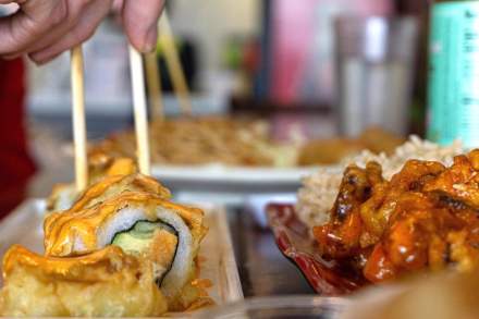 Image of food at the Veggie House in SLC.