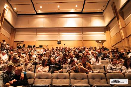 People watching a film at Wasatch Film Festival.