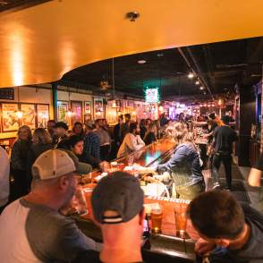 interior of a busy irish bar in downtown fargo