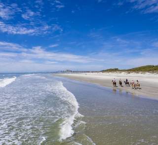 horseback riding on the beach