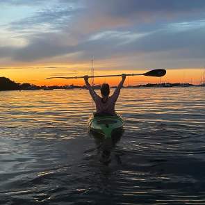 kayaking one person