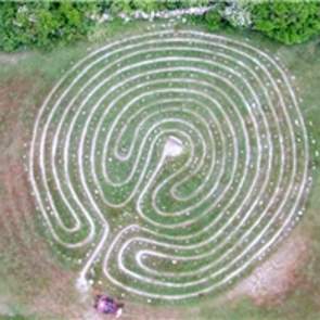 sacred labyrinth aerial