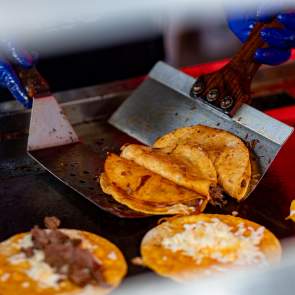 Street tacos being made at Cinco De Mayo Celebration