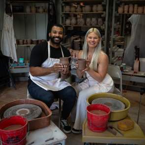 couple doing pottery