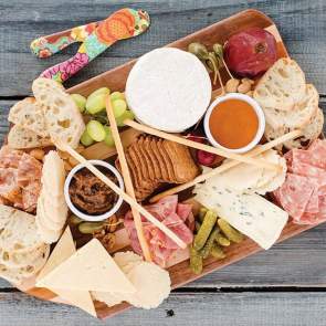 Board of meats and cheeses