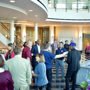 Group of people interacting