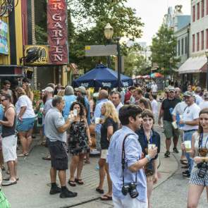 downtown street filled with people