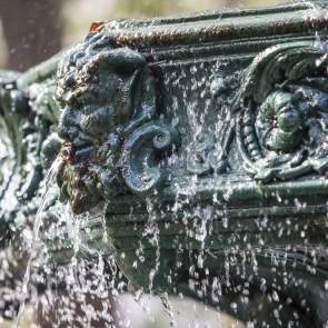 Water fountain close up