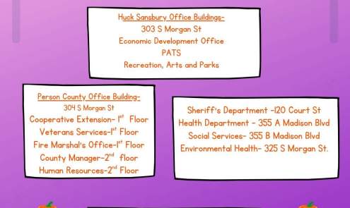 Person County Government Trick or Treat
