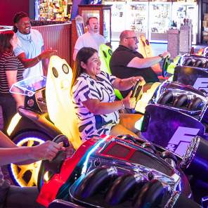 Group at BIG! Best in Games arcade