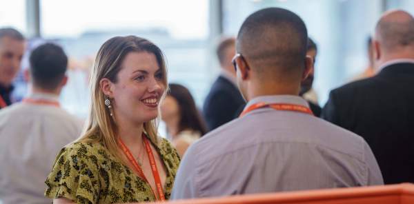 West Midlands Growth Company staff hold a discussion during a Partners West Midlands events