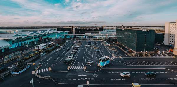 View of Birmingham airport carpark overlooking Novotel hotel