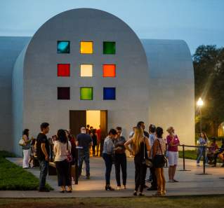 Ellsworth Kellys Austin installation at the Blanton Museum of Art at The University of Texas at Austin.