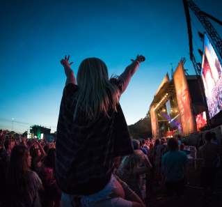 Crowd at ACL Music Festival in austin texas