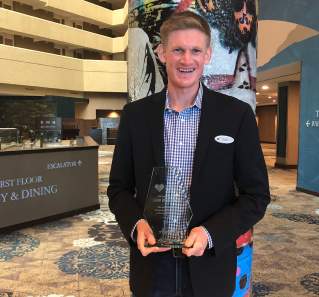 2020 Heart of Hospitality Scholarship recipient Evan Bruesehoff