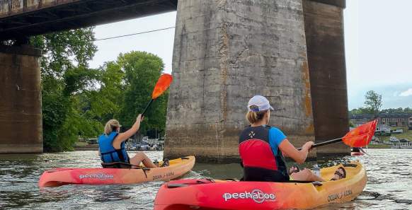 Kayakers on the Catawba River