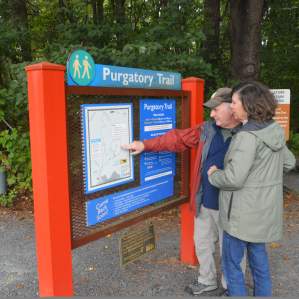 Purgatory hiking trail entrance at the North Carolina Zoo