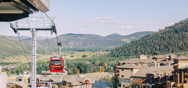 Scenic view of park city from gondola