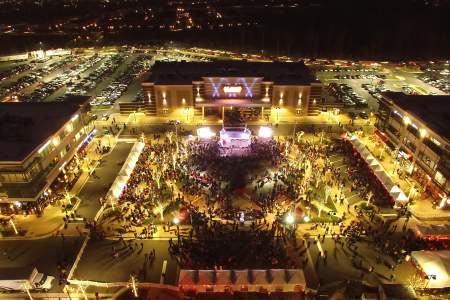 One Loudoun plaza aerial night view