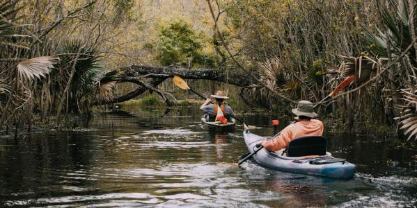 Paddlers on Bayou Vermilion