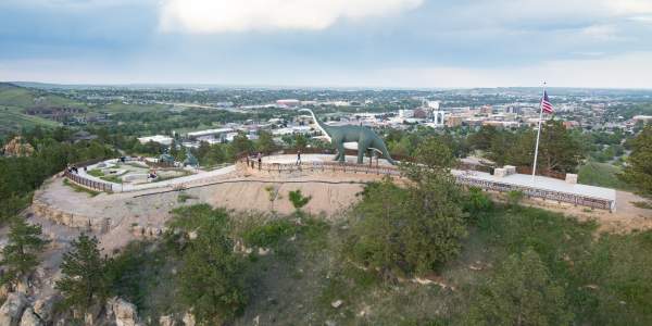 Dinosaur Park Aerial Looking East