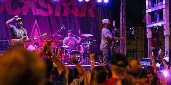 local rapid city band performing on stage at the summer nights event