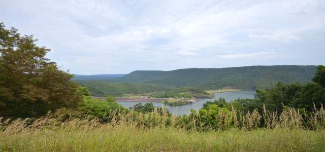 View of the Raystown Lake Dam from Ridenour Overlook